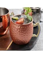 Vaso De Cóctel De Acero Inoxidable Moscú Mule Taza De Cerveza Y Café Estilo Clásico Antiguo Herradura Copo De Cobre Vaso De Champán Para Barra - details 2