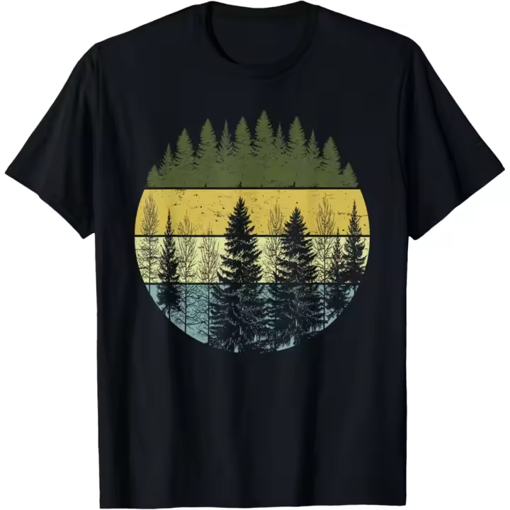 Camiseta de Manga Corta, 100% Algodón, Ropa Unisex para Hombres y Mujeres en 5 Tallas, Camiseta Negra, Cuello redondo con estampado. - 1