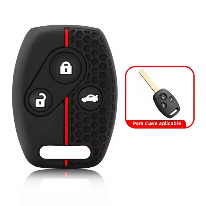 Funda De Llave De Coche En Silicona Para Honda Civic 2006-2011 Accord CRV 2003 Jazz HRV 2007 Cubierta Protectora Para Llaves De Automóvil - 1