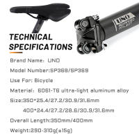 UNO Post De Silla De Bicicleta Ultraligero De Aluminio MTB 25.4/27.2/28.6/30.9/31.6*350/400mm Piezas De Tubo De Silla De Carretera Y Montaña - details 2