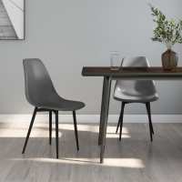 vidaXL Sillas de comedor 2 unidades PP naranja en color orange/Negro/Gris y más | cómodas modernas ergonómicas para comedor cocina salón hogar - details 2