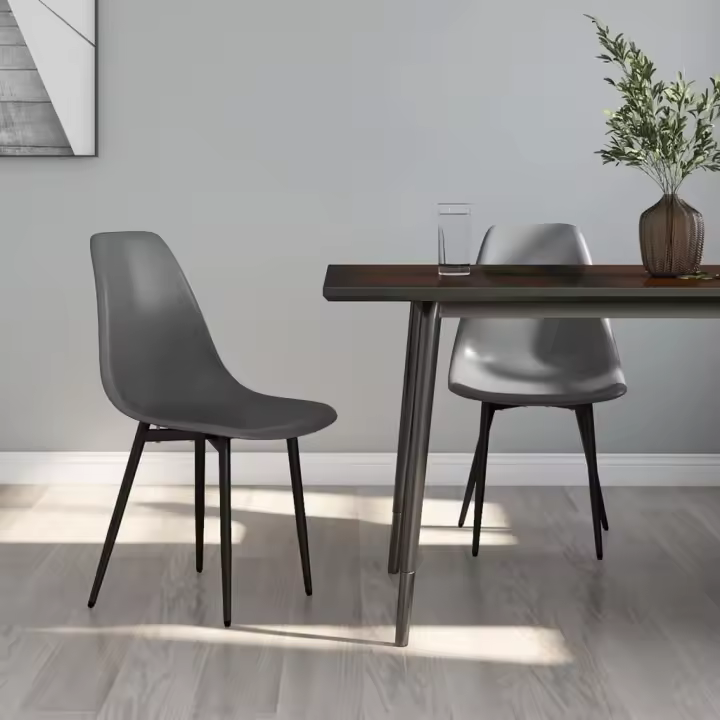 vidaXL Sillas de comedor 2 unidades PP naranja en color orange/Negro/Gris y más | cómodas modernas ergonómicas para comedor cocina salón hogar - 1