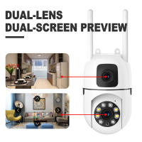 Cámara De Seguridad IP 8MP HD Wifi PTZ Dual Lens Dual Screen AI Auto Tracking Exterior Cámara CCTV De Protección IP Con Visión Nocturna Y Audio Bidireccional - details 1