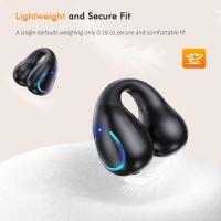 Auriculares abiertos con auriculares inalámbricos Bluetooth 5.3, auriculares deportivos con micrófono incorporado con auriculares y ganchos auriculares, caja de carga inalámbrica y pantalla, auriculares deportivos impermeables al agua y Fitness - details 2