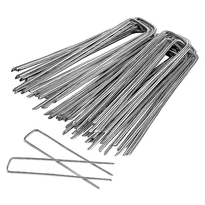 Staples galvanizados del paisaje de las estacas del Jardín, U-type grafas del césped para la hierba artificial - 1