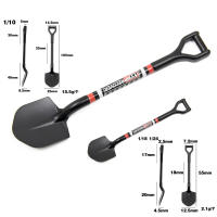 Pala De Metal Carboncillo Para Coche RC Exquisita Tamaño 1/10 1/18 1/24 Adecuada Para SCX24 AX24 TRX4M FCX24 E Crawler Carros De Control Remoto - details 0