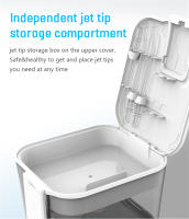 Fregadero Portátil Para Dientes BALASHOV Recargable Con Tanque De Agua De 600ml 4 Jets De Agua Limpieza Dental Electrónica - details 1