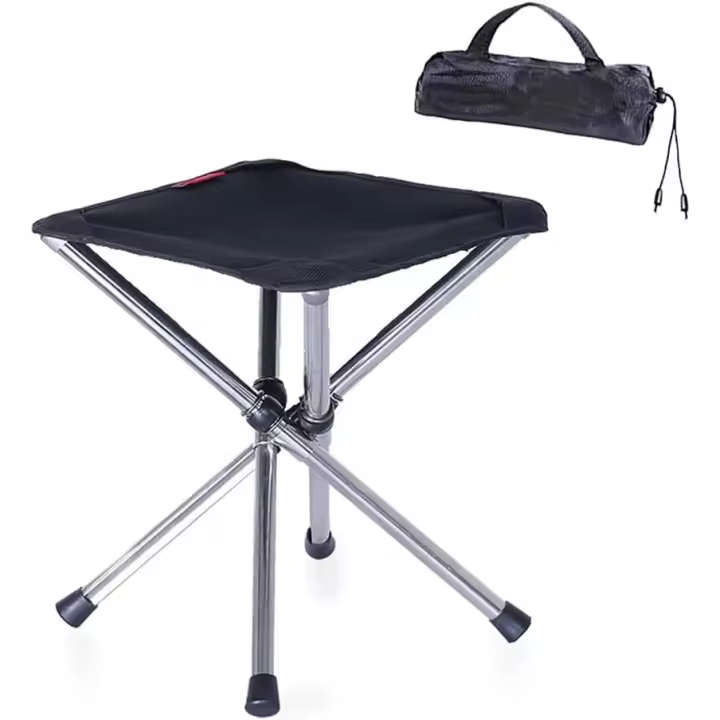 Pequeño Taburete Plegable Portátil, Taburete Plegable Portáti, Taburete Plegable de Camping, Taburete Plegable portátil Ligero, para Pesca, Viajes, Actividades al Aire Libre, Grande - 1