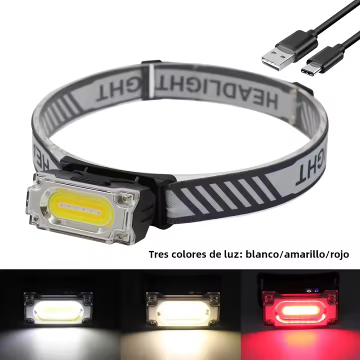 Linterna Frontal LED COB Recargable Portátil Con Clip De Gorra Multifuncional Mini Para Camping Emergencias Y Trabajo Al Aire Libre - 1