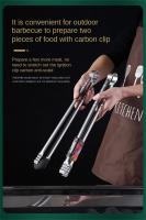 Pinza Para Barbacoa Extra Larga De 45cm En Acero Inoxidable Herramienta Antideslizante Para Cocinar Al Aire Libre Y Camping - details 3