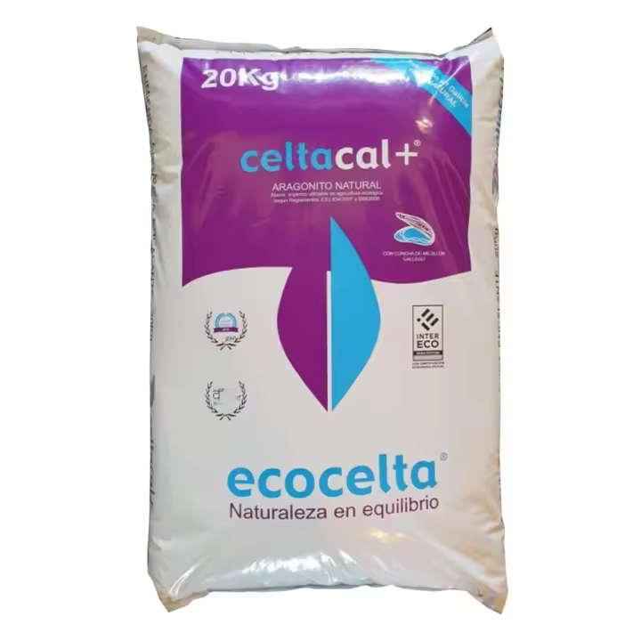 Celtacal. Cal agrícola que se utiliza para mejorar las características del suelo, especialmente en términos de pH y estructura saco de 20kg - Ecocelta - 1