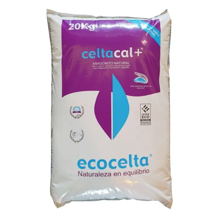 Celtacal.  Enmienda orgánica para encalar y abonar en la misma aplicación y que se utiliza para mejorar las características del suelo, especialmente en términos de pH y estructura saco de 20kg - Ecocelta - 1