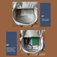 Mochila Grande Impermeable Para Mujer Con Gran Capacidad Estilo Trendy Para Estudio Y Viaje Con Bolsillo Para Portátil - details 27