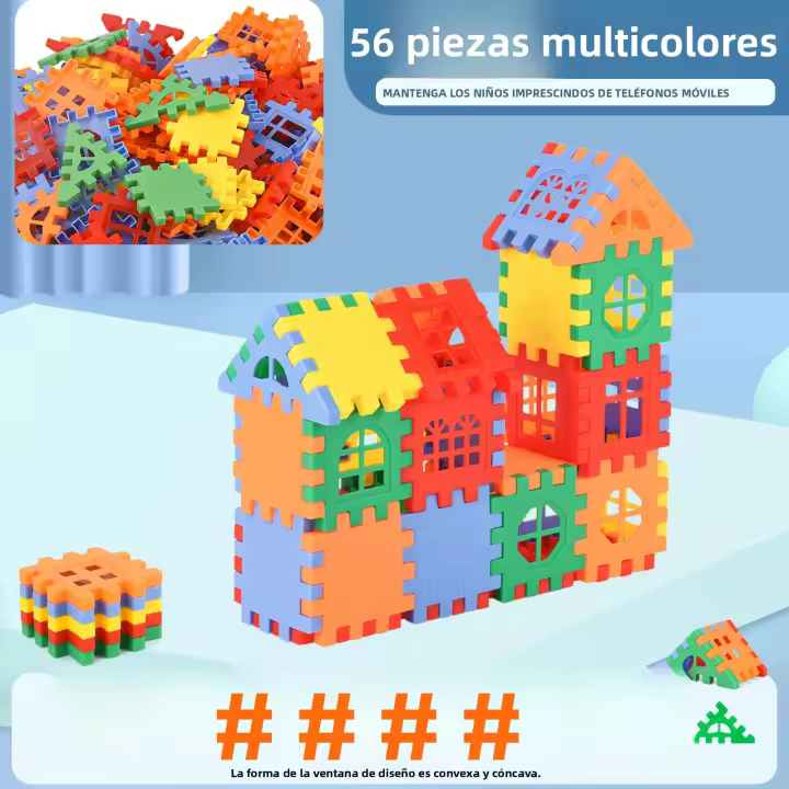 Bloques De Construcción Grandes Para Niños Y Niñas Modelo De Pared Y Ventana Piezas De Rompecabezas Regalo Para Niños Y Niñas - 1