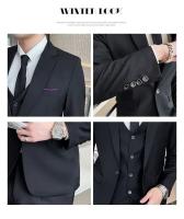 Traje De Novio Para Hombre S-9XL Moda Negocios Profesional Traje Formal Coreano Conjunto De Chaqueta Chaleco Y Pantalones Para Banquete - details 20
