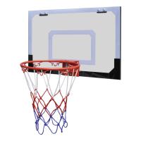 vidaXL Aro de baloncesto con red y tablero, pelota y pompa, naranja - details 1