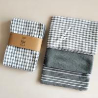 Toallas De Té De Algodón Tres Enlaces Paños De Cocina Y Baño Toallas De Mano Tejidas Al Estilo Tela Para El Hogar Pack De 3 - details 5