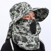 Gorro De Pesca Al Aire Libre Para Hombre Con Pico Ancho Protección Solar UV Sombrero De Playa Malla Transpirable Camuflaje - details 5