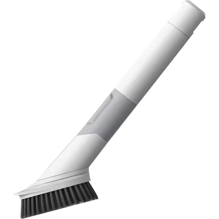 Cepillo Limpieza 4 en 1,Estropajo con Mango dispensador de detergente Multifuncional, Cabezal Cepillo Resistente + Esponja + Franela - 23x11x4 cm - Blanco - 1