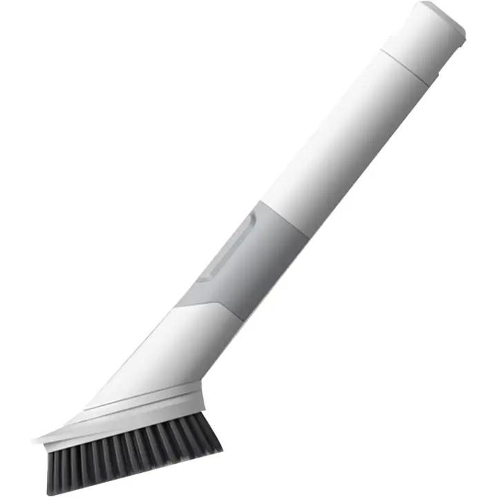 Cepillo Limpieza 4 en 1,Estropajo con Mango dispensador de detergente Multifuncional, Cabezal Cepillo Resistente + Esponja + Franela - 23x11x4 cm - Blanco - 1