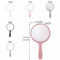Espejo De Maquillaje Portátil Para Mujeres Con Manija Espejo De Vestíbulo Redondo Compacto Para Cosméticos - details 1