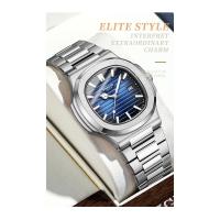 Reloj De Pulsera De Moda Para Hombre BINBOND 2024 Resistente Al Agua Con Fecha Luminosa Y Manos De Acero Inoxidable Cuarzo Redondo - details 1