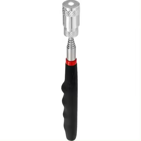 Linterna LED telescópica con imán - 3 pilas LR44 incluidas - Muy luminosa - Extensible hasta 80 cm - Fuerza de tracción magnética 3,2 kg - 1