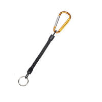 1PC Lanyard De Pesca Táctica Retráctil Con Resorte Elástico Portátil Para Camping Y Senderismo Cadena Antipérdida Para Teléfono Y Llaves Con Carabiner - details 8