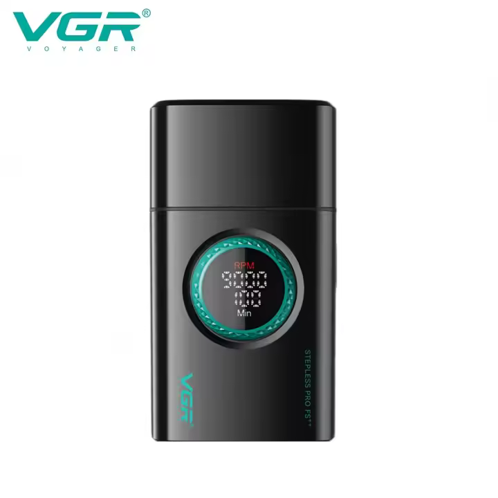VGR Shaver Profesional Para Barba Trimmer Eléctrico Reciprocante LED Para Hombres V-377 Corte Rápido 9000 RPM Recargable Universal 120 Minutos De Uso - 1