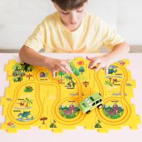 Juego De Rompecabezas Con Vagón De Ferrocarril DIY Interacción Padres-Hijos Juego Educativo Para Niños Edad Recomendada 0-12 Años Material Plástico - details 5