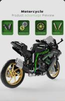 Bloques De Construcción Técnicos Para Ciudad 1:5 1858pcs Motocicleta De Carreras Vehículos MOC Juguete De Bloques Para Niños Regalos T4019 - details 1