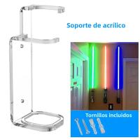 Soporte De Acrylic Para Espada Luz Transparente 1pc Organizador Simple Para Exposición En Sala De Estar Y Restaurantes Montaje En Pared Incluye Tornillos - details 4
