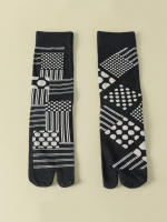 Calcetines De Joven Para Mujer Diseño Divertido Y Coloreado Con Puño Split Algodón Poliéster Spandex Medio Tobillo Estilo Harajuku AB Tabi Calcetines - details 7