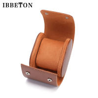 Caja De Relojes IBBETON De Cuero Vintage Portátil Para Viaje Con 3 Slots Organizador De Relojes Para Hombres Caja De Exhibición De Relojes - details 0