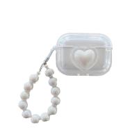 Funda Protectora Para AirPods Pro2 3 Generación Con Lazo De Correa Y Diseño De Corazón De Perla Simple Y Láser Caja De Carga Para Auriculares - details 6
