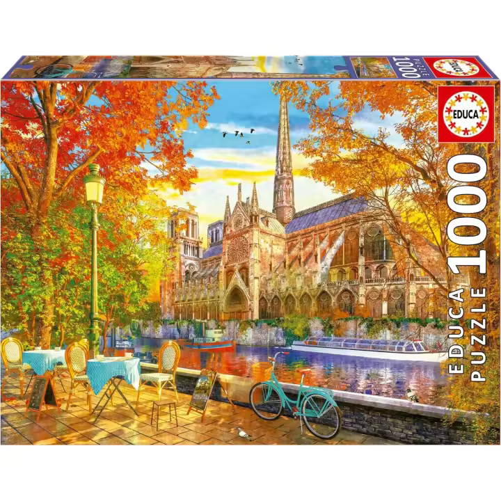 Educa -Puzzle de 1000 Piezas Otoño en Notre Dame . Medidas: 68 x 48 cm. Incluye Cola Fix Puzzle. + 14 años Educa19936 - 1