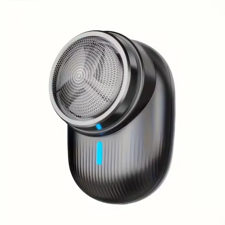 1pc Mini Afeitadora Eléctrica Portátil Recargable Para Hombres Apto Para Uso En Casa Coche Y Viajes Material De Hoja De Acero Inoxidable - 1