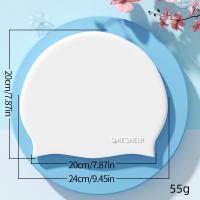 Gorro De Natación De Silicona Impermeable Y Elástico Para Mujeres Y Hombres Gorro De Natación Puro Color De Alta Elasticidad - details 6