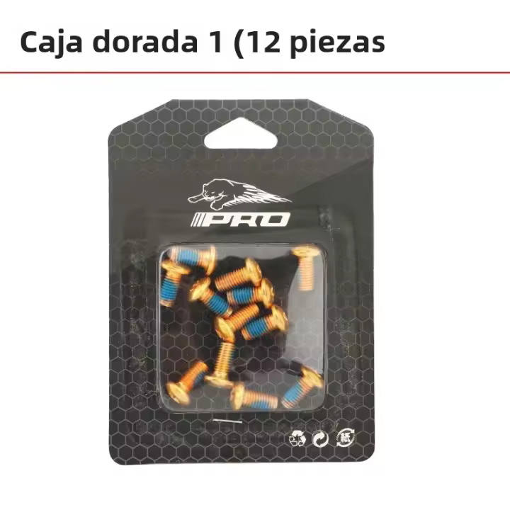 IIIPRO Juego De 12 Tornillos De Montaje De Disco De Freno Bicicleta MTB Accesorios De Aleación De Acero Colorido Para Discos De Freno - 1