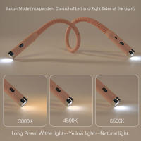 Luz De Lectura Para El Cuello LED Recargable Con Brazos Flexibles Duradera Ideal Para Lectura Camping Noche - details 6