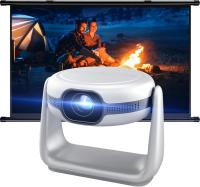 Proyector 4K Exterior con Batería, Autoenfoque y Corrección Trapezoidal | Proyector LED Full HD 1080P Compatible 4K con Bluetooth para Móvil, TV y Cine en Casa - details 0