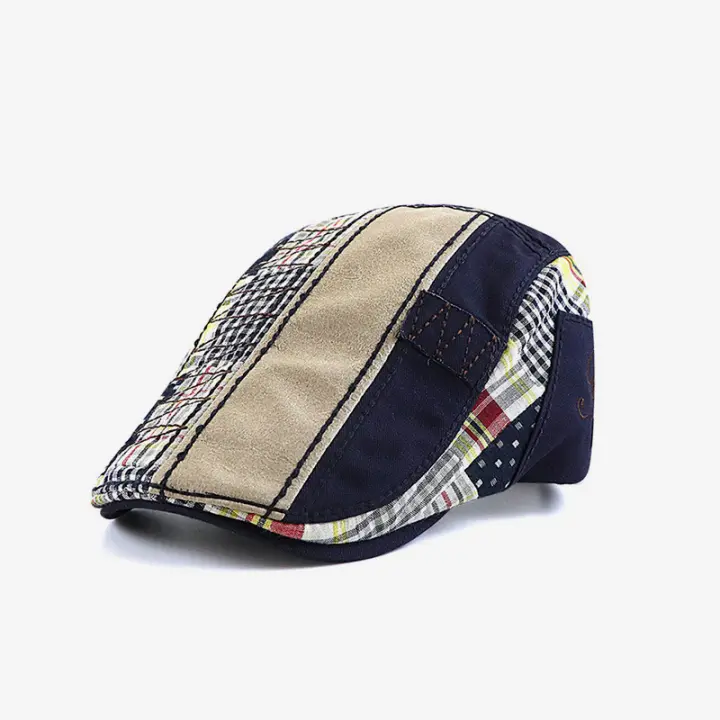 Hombres Boina Sombrero Algodón Ajustable Newsboy Sombreros Cabbie Gatsby Cap Conducción Flat Caps - 1