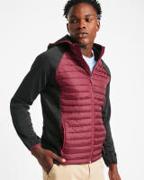 Roly Chaqueta de Hombre Combinada en Dos Tejidos, Cómoda y Ligera, Tejido Acolchado Tacto Pluma, Chaqueta con Capucha Fija Ajustada - details 5