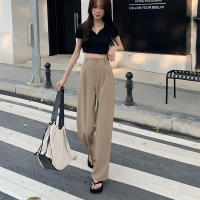 Rimocy Pantalones Anchos De Pierna Para Mujer Estilo Callejero Cintura Alta Moda Trabajo Oficina Pantalones Sueltos Rectos Sólidos Talla Grande Color Negro Beige Caqui - details 11