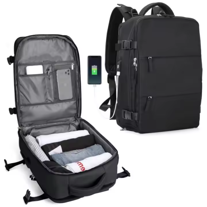 Mochila versátil y moderna para transportar tu portátil en el día a día, en viajes de negocios o en la oficina, con múltiples compartimentos para un amplio almacenamiento, Mochila viaje cabina avion 40x20x25-Cecodadi - 1