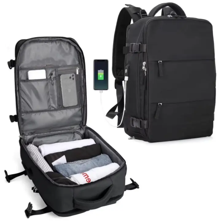 Mochila versátil y moderna para transportar tu portátil en el día a día, en viajes de negocios o en la oficina, con múltiples compartimentos para un amplio almacenamiento, Mochila viaje cabina avion 40x20x25-Cecodadi - 1