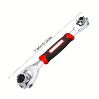 Llave De Dos Lados De Rotación 360° 52-en-1 Multiusos 8-19mm Torque Socket Llave De 12 Dientes Para Desmontaje Manual - details 0