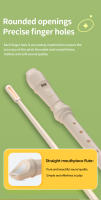 Soprano Recorder Para Niños Principiantes Instrumento De Estilo Aleman Con Tono C 3 Piezas ABS Y Varita De Limpieza Chart De Fingerings - details 5