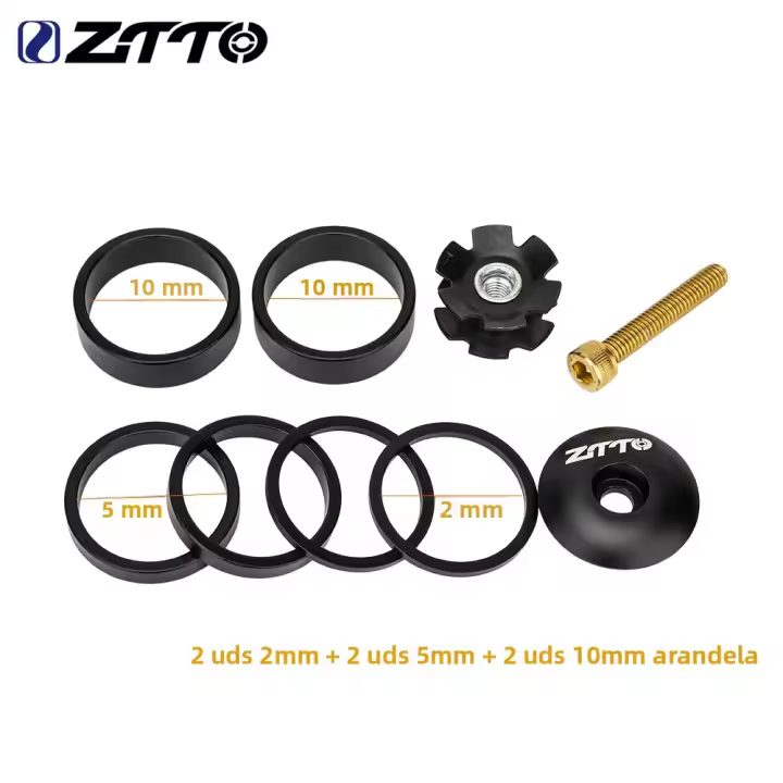 ZTTO Semi-integrado Juego De Frente De Bicicleta MTB Y Carretera Aleación De Aluminio 1 1/8 "-1 1/2" Rodamientos Sellados Taper Recto - 1