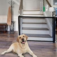Valla Para Perros Con 6ganchos Red Aislada Para Escaleras Puerta Plegable Malla Respirable Jaula De Juego Para Seguridad De Perros - details 5